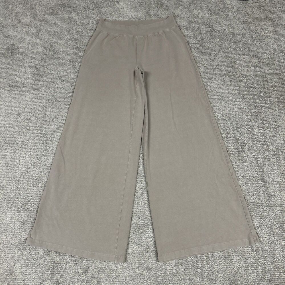 Aerie Offline Wide Leg Pants Womens Medium Beige Lounge Comfort Cotton